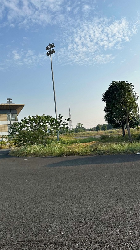Hanoi Grand Prix track remnants with unused road and closed-off paddock