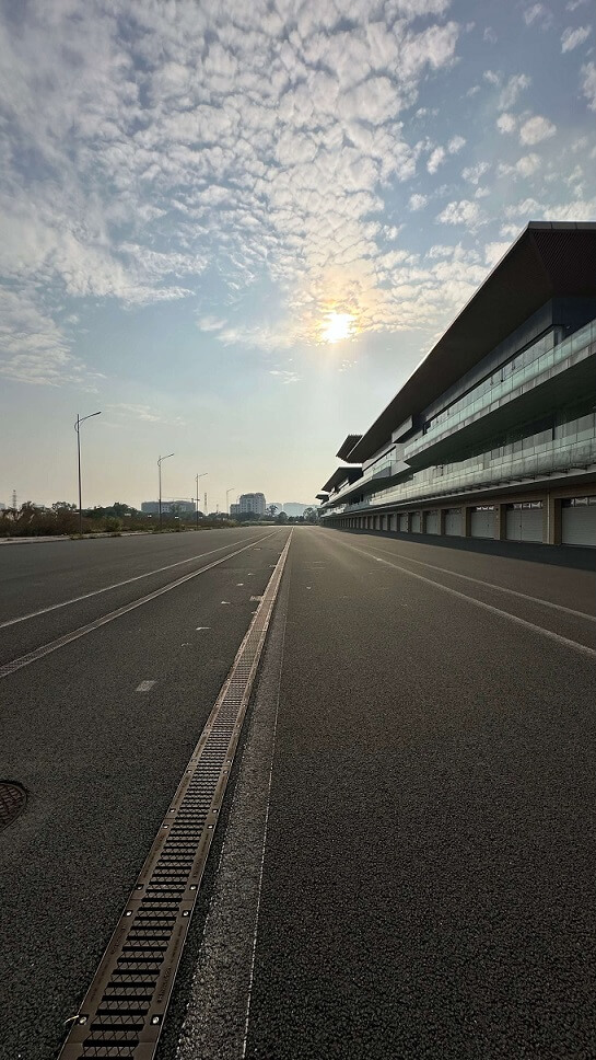 Unused Formula 1 pit stop area in Vietnam, built for the cancelled Hanoi Grand Prix