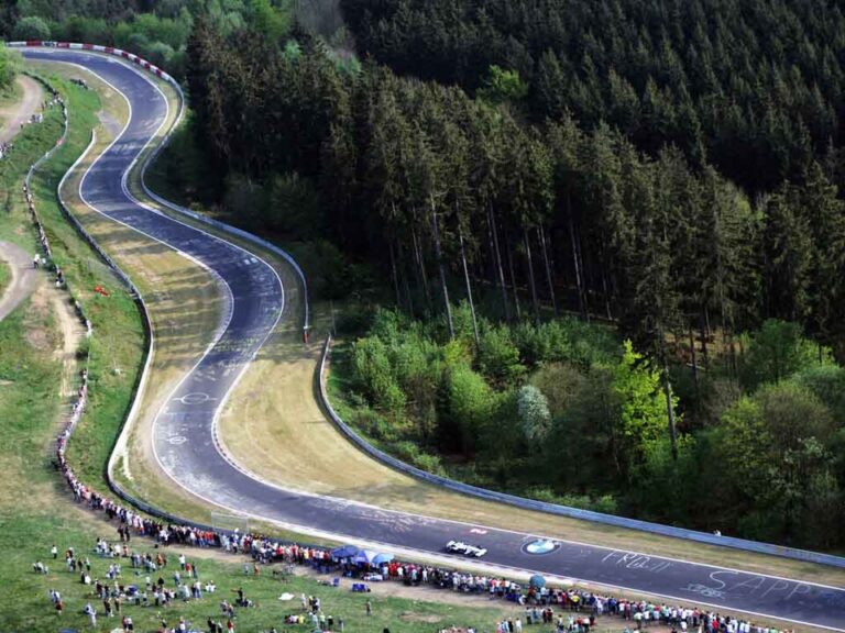Historic Nürburgring Nordschleife circuit, known for its challenging layout