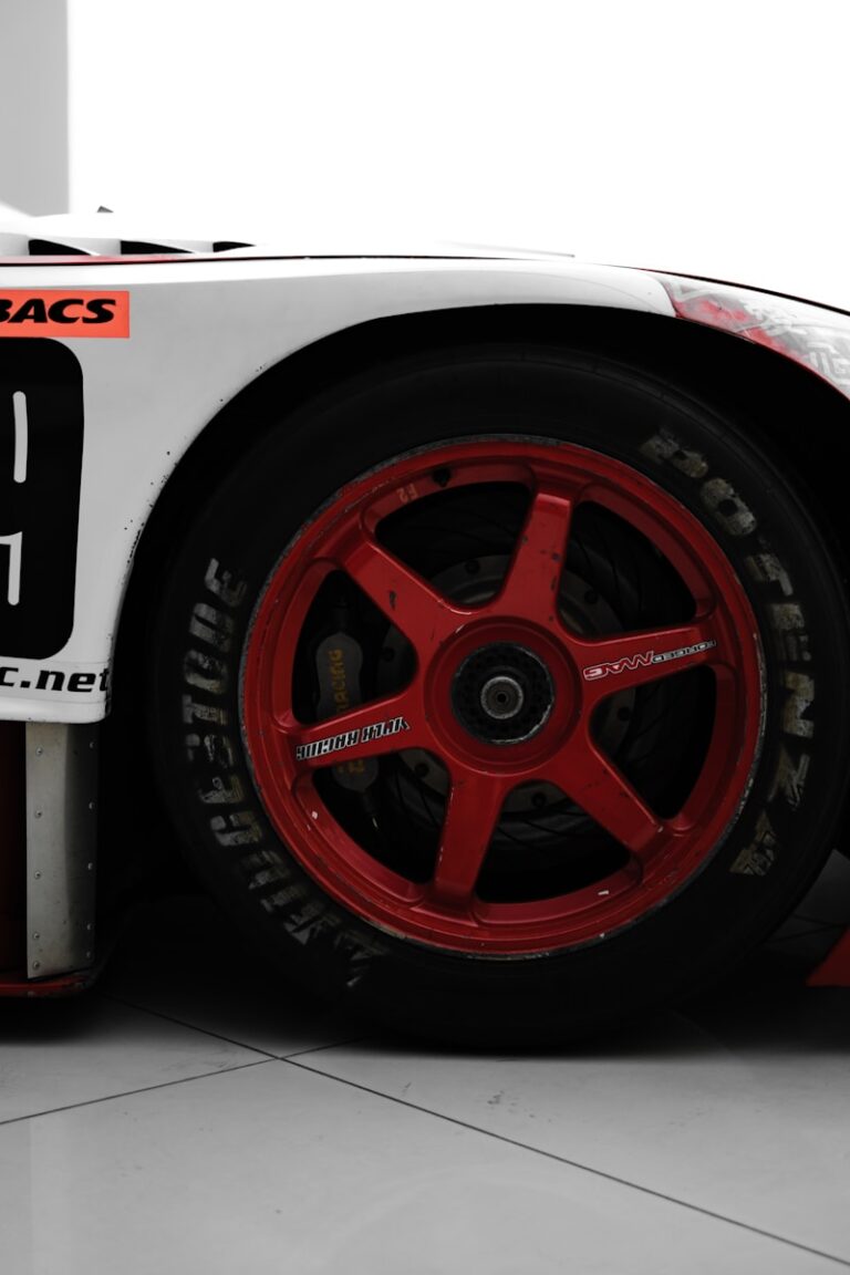 a close up of a car tire