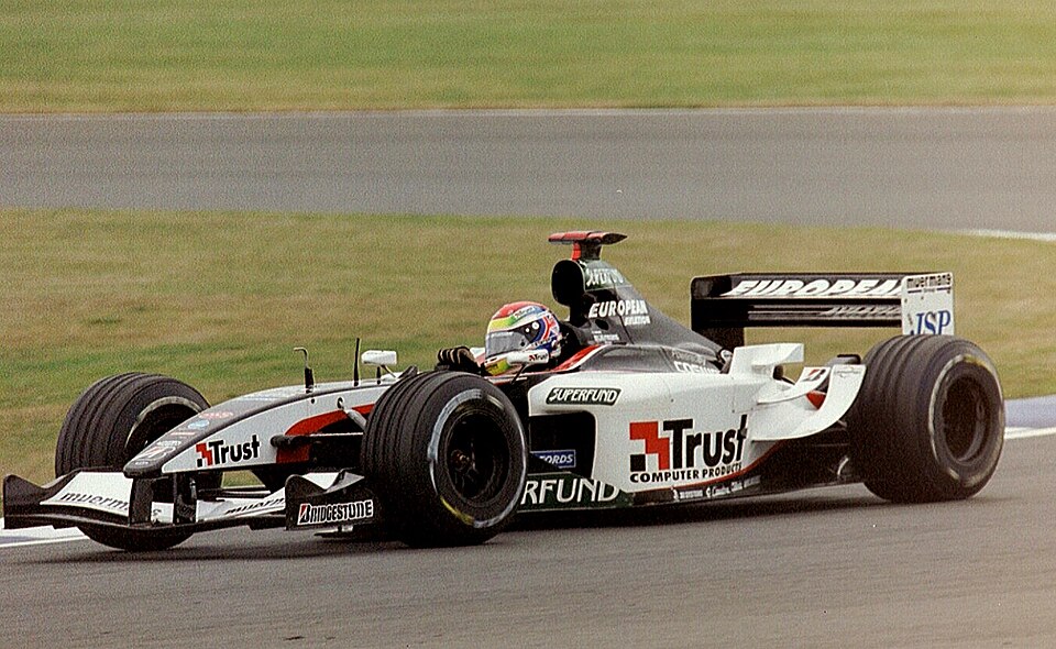 Justin Wilson driving the European Minardi Cosworth during the 2003 British Grand Prix