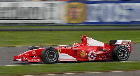 Ferrari F2004 Michael Schumacher at the wheel