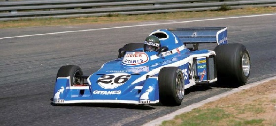 Jacques Laffite driving the Ligier-Matra at the 1976 Italian Grand Prix