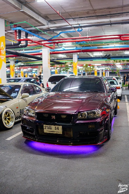 Front view of Nissan Skyline R34 in Bangkok