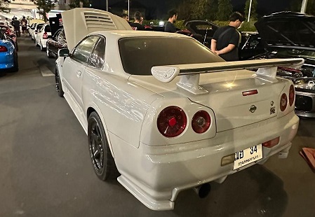 White nissan skyline r34 in Bangkok