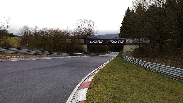 “Nordschleife circuit covered in snow during winter 2018 – Nürburgring’s legendary Green Hell in the off-season”