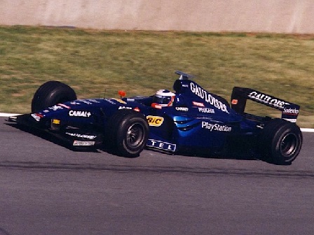 Jarno Trulli driving Prost F1 car at Canadian GP in 1999