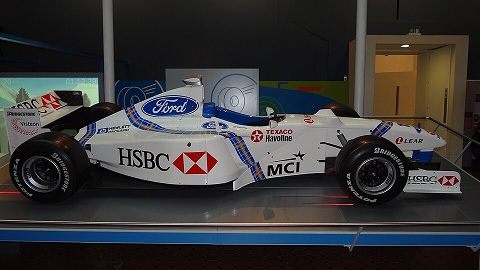 Jos Verstappen's 1998 Stewart-Ford SF02 Formula 1 car at the National Museum of Scotland, Edinburgh