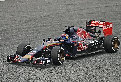 Verstappen driving the Toro Rosso