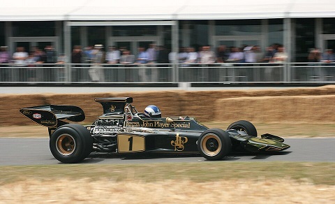 Lotus 72 first car with side radiators