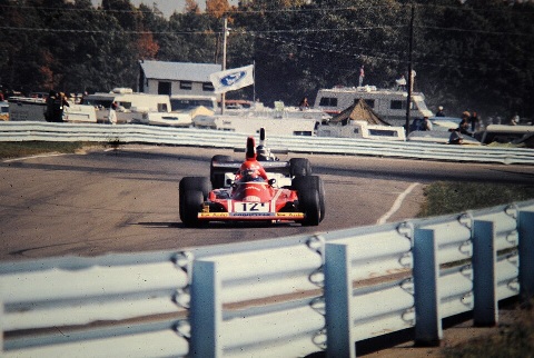 Niki Lauda driving his Scuderia Ferrari during the 1974 United States Grand Prix at Watkins Glen.